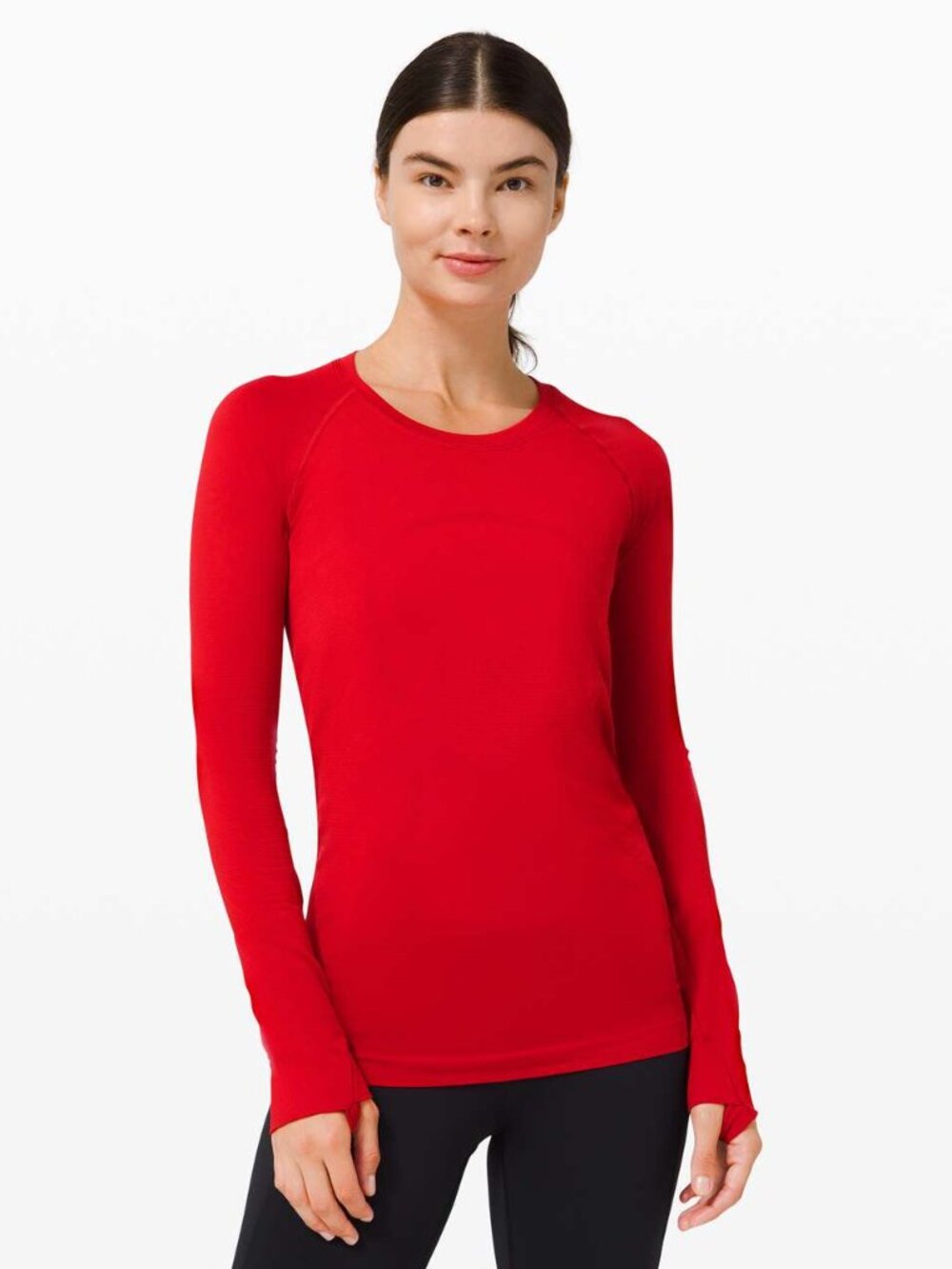 Swiftly Tech Long Sleeve 2.0 Hip Length in Dark Red